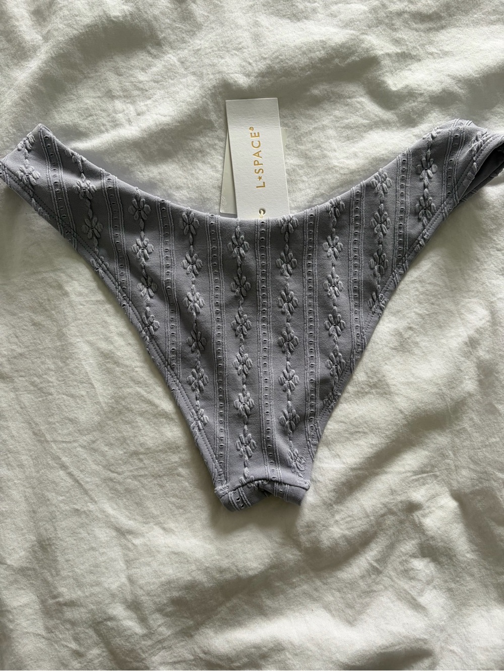 L*space Lavender “Ice” Textured Bandeau Bikini Top & Bottom Set Small NWT - Picture 13 of 13